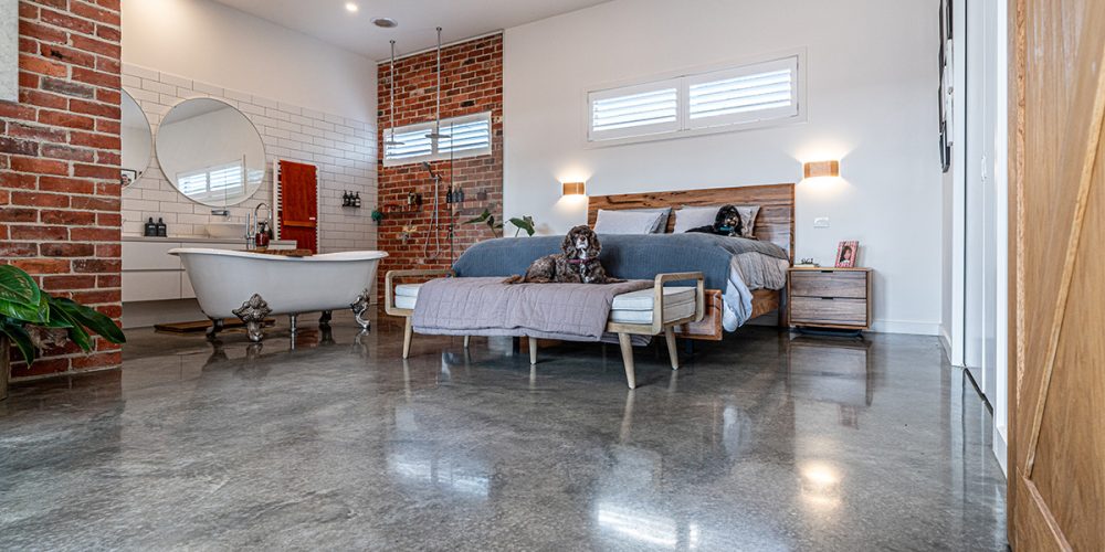 East Ballarat. Satin Geoshine TM. Surface polish, basalt with standard grey base.