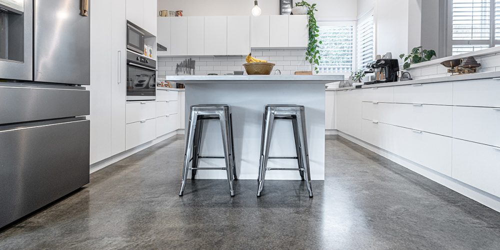 East Ballarat. Satin Geoshine TM. Surface polish, basalt with standard grey base.