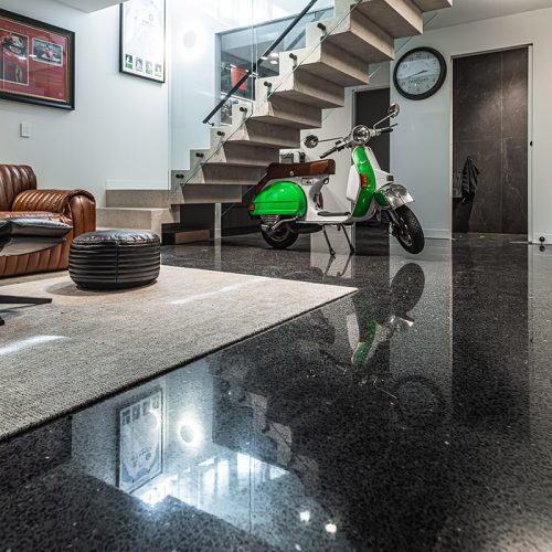 High Gloss Geoshine TM. Basalt with double black oxide with grey base.