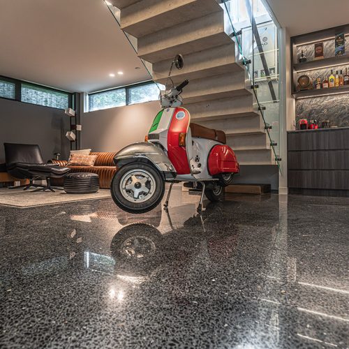 High Gloss Geoshine TM. Basalt with double black oxide with grey base.