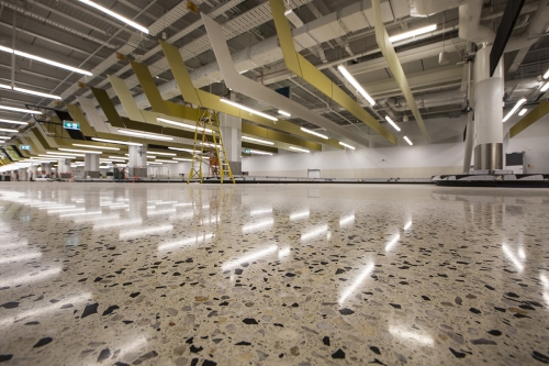 Melbourne Airport, Australia’s largest area of polished concrete, Geocrete