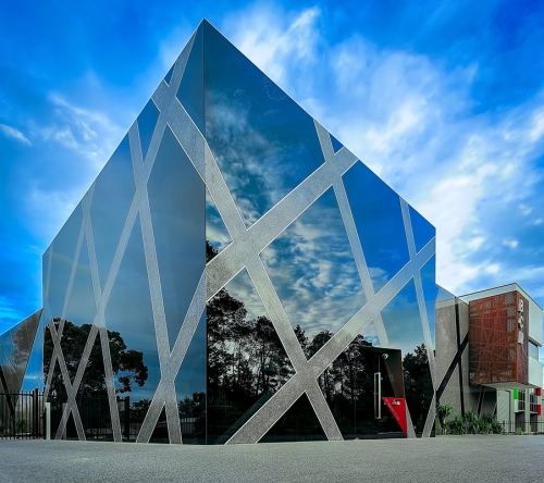 BCM Headquarters, polished concrete, bluestone with standard grey base, polished to high gloss.