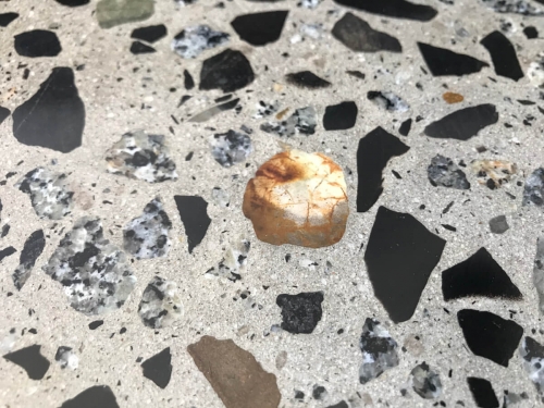 Black basalt, sparkling granite and a random piece of quartzite show up beautifully on the Geoshine™ floors at Cremorne.